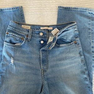 Levi ribcage straight crop jeans - light wash